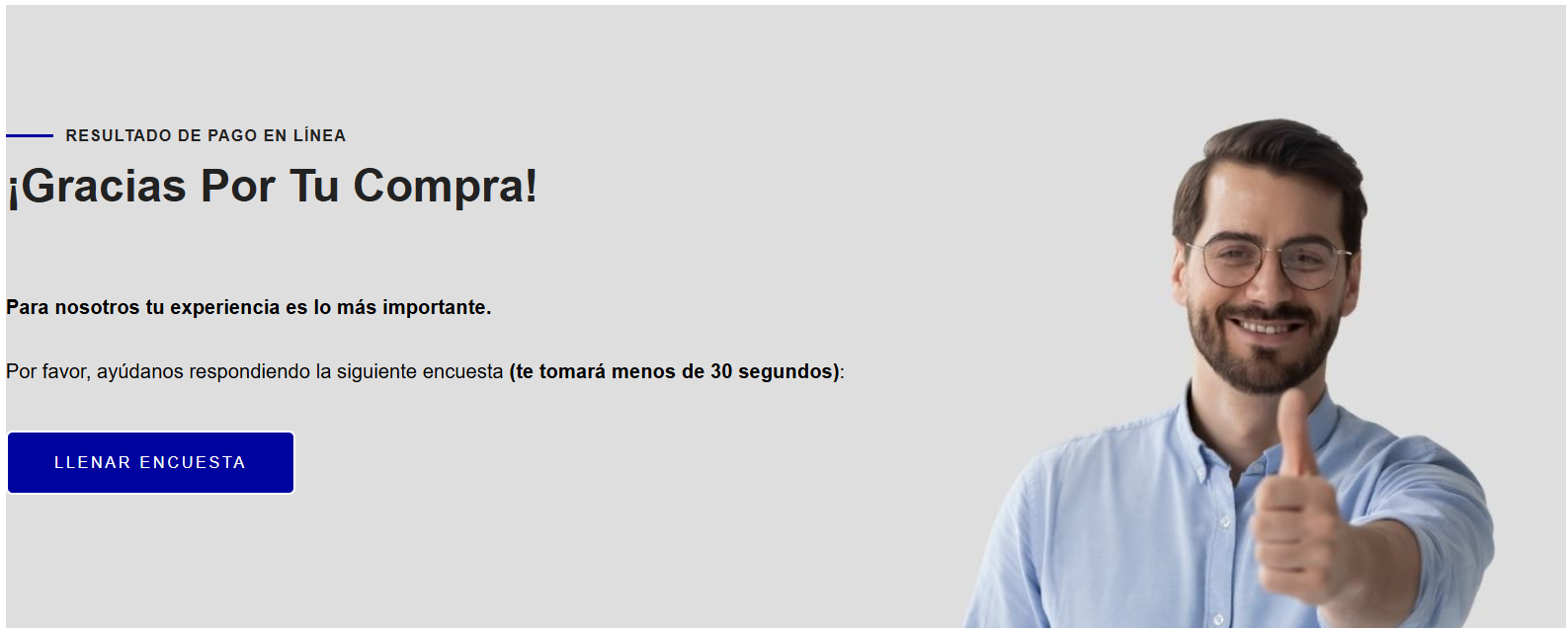 resultado de pago en línea